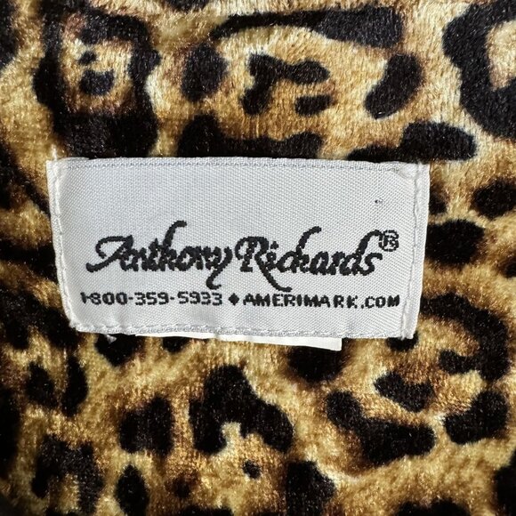 Vtg Anthony‎ Richards Animal Print Velour Zip Front Robe Housecoat Nightgown - Picture 7 of 10